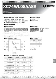 XC74WL08AASR datasheet pdf Torex Semiconductor