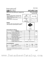 IRG4RC10 datasheet pdf International Rectifier