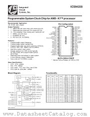 ICS94228YFLF-T datasheet pdf Integrated Circuit Systems