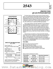 UDN2543 datasheet pdf Allegro MicroSystems