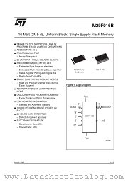 M29F016B70M3T datasheet pdf ST Microelectronics