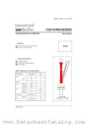 110RKI datasheet pdf International Rectifier