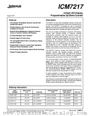 ICM7217CIPL datasheet pdf Intersil