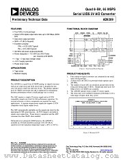 AD9289BBC-65EB datasheet pdf Analog Devices
