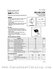 IRG4BC30 datasheet pdf International Rectifier