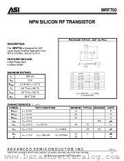MRF750 datasheet pdf Advanced Semiconductor