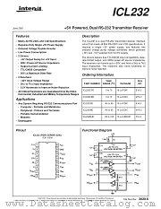 ICL232LBE datasheet pdf Intersil