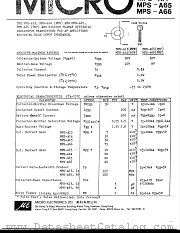 MPS-A66 datasheet pdf Micro Electronics