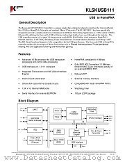 KL5KUSB111_L datasheet pdf Kawasaki LSI