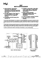 8087-2 datasheet pdf Intel
