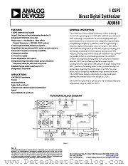 AD9858PCB datasheet pdf Analog Devices