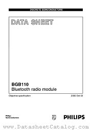 BGB110 datasheet pdf Philips