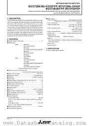 M37272M8-164SP datasheet pdf Mitsubishi Electric Corporation