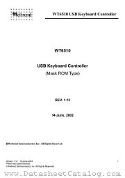 WT6510 datasheet pdf Weltrend Semiconductor
