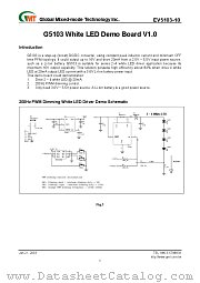 EV5103 datasheet pdf Global Mixed-mode Technology