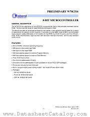 W78C516-24 datasheet pdf Winbond Electronics