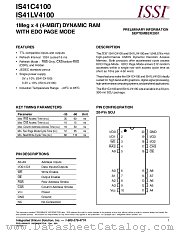 IS41C4100-60JI datasheet pdf Integrated Silicon Solution Inc