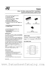 TS925A datasheet pdf ST Microelectronics