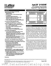 ISPLSI2192VE-135LT128 datasheet pdf Lattice Semiconductor