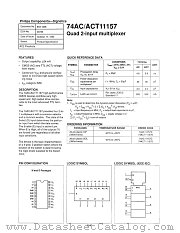 74ACT11157 datasheet pdf Philips