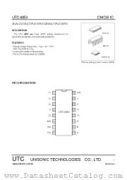 UTC4053 datasheet pdf Unisonic Technologies