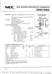 2SD1692 datasheet pdf NEC