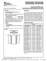 CD74HC4049PWE4 datasheet pdf Texas Instruments