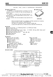 NJW1103FC3 datasheet pdf New Japan Radio