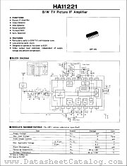 HA11221 datasheet pdf Hitachi Semiconductor
