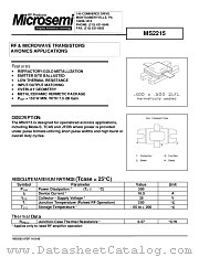 MS2215 datasheet pdf Microsemi