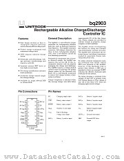 BQ2903PN datasheet pdf Unitrode