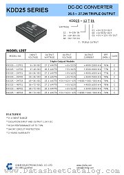 KDD25-48T03 datasheet pdf CHINFA Electronics IND