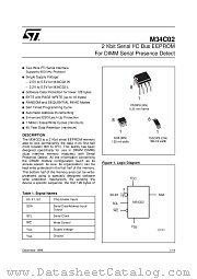 M34C02MN datasheet pdf ST Microelectronics
