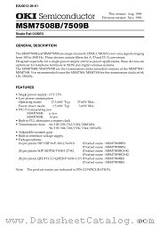 MSM7508 datasheet pdf OKI electronic componets