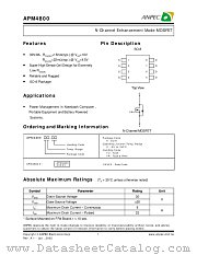 APM4800KC-TU datasheet pdf ANPEC Electronics Corporation