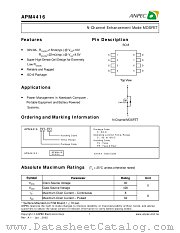 APM4416KCTU datasheet pdf ANPEC Electronics Corporation