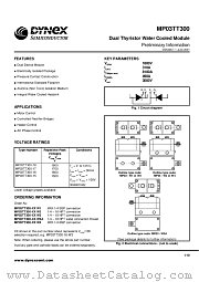MP03TT300-15 datasheet pdf Dynex Semiconductor