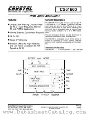 CS61600-IP1 datasheet pdf Crystal Semiconductor Corporation