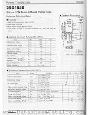 2SD1850 datasheet pdf Panasonic