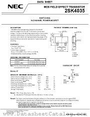 2SK4035 datasheet pdf NEC