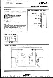 M54542L datasheet pdf Mitsubishi Electric Corporation