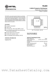 WL800KGTP1R datasheet pdf Mitel Semiconductor