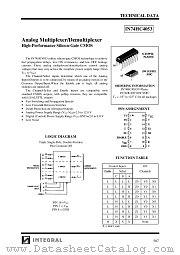 IN74HC4053N datasheet pdf INTEGRAL Semiconductor Devices