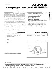 MAX9376EUB datasheet pdf MAXIM - Dallas Semiconductor