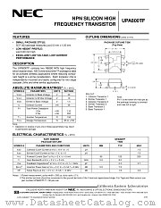 UPA800TF datasheet pdf NEC