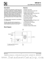 MK5814SLF datasheet pdf Integrated Circuit Systems