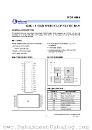 W24L010AK-10 datasheet pdf Winbond Electronics