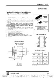 IN74HC4052DW datasheet pdf INTEGRAL Semiconductor Devices