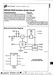 MM5368 datasheet pdf National Semiconductor