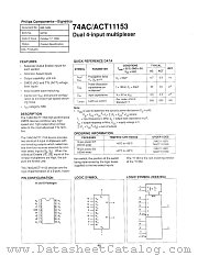 74AC11153 datasheet pdf Philips